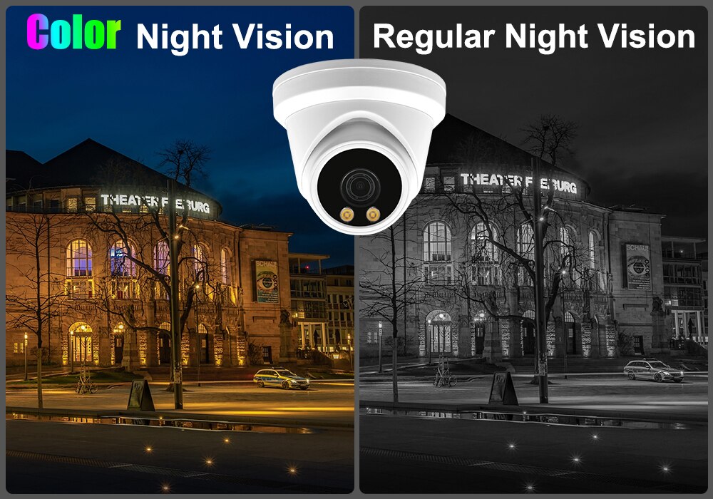 Hikvision Compatible Anpviz 8MP ColorVu IP Camera Starlight POE Turret Super Color Night Vision 30m Audio IP66 2.8mm Lens Danale.