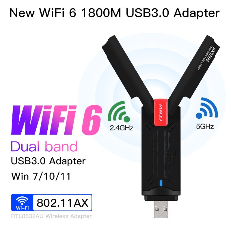 Wireless USB 1900Mbps WiFi Adapter Dual Band 2.4G/5Ghz USB 3.0 WIFI Lan Adapter Dongle 802.11ac With Antenna For Laptop Desktop.