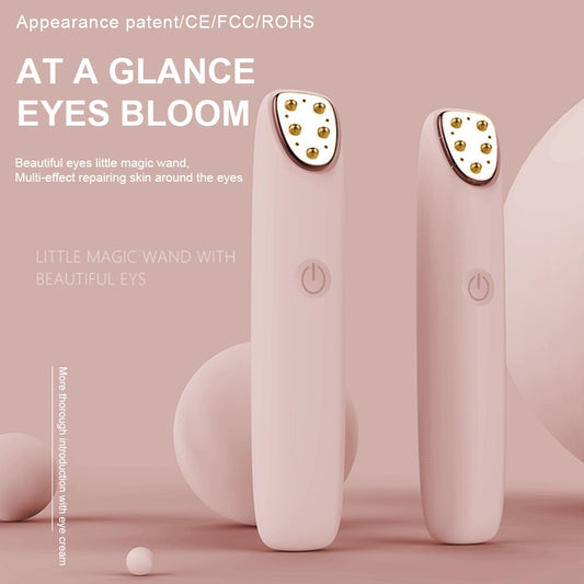 RF Radio Frequency Eye Massager Anti-Ageing Wrinkle Massager Portable Electric Device Dark Circle Facials Vibration Massage Pen.