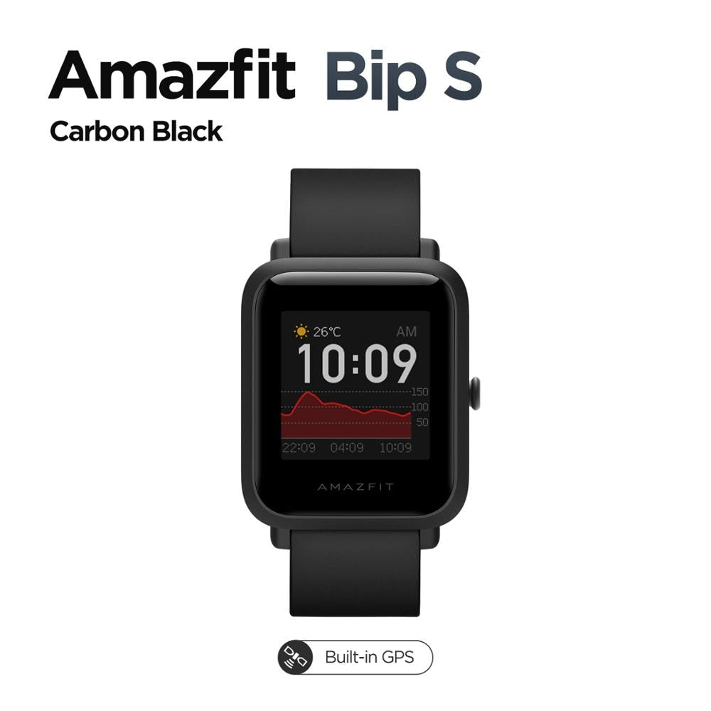 In Stock 2020 Global Amazfit Bip S Smartwatch 5ATM waterproof built in GPS GLONASS Smart Watch for Android iOS Phone.