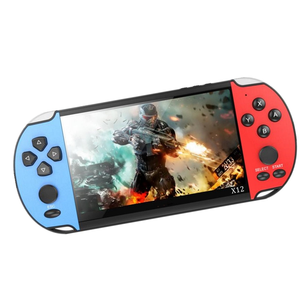 X12 Gaming 5.1 inch Handheld Portable Game Console 8GB preinstalled 2000 free games support TV Out video game machine boy player.