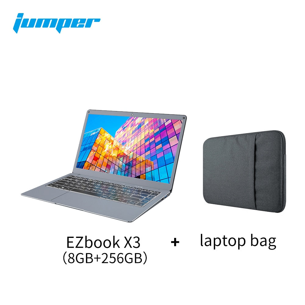 Jumper EZbook X3 Intel Celeron Quad Core 8GB 128/256GB Notebook  Win 10 Laptop 13.3 Inch 1920*1080 IPS  2.4G/5G WiFi Computer