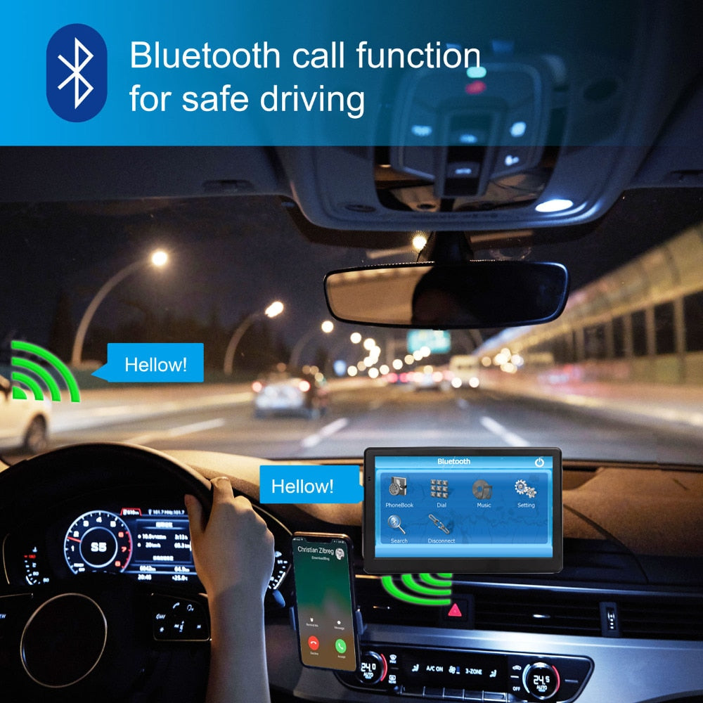 3 Styles 7" HD Car GPS Navigation FM Bluetooth-compatible AVIN Navitel Latest Europe Map Sat Truck GPS Navigator Automobile.