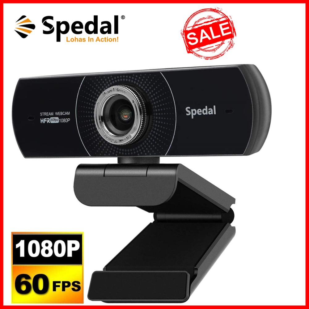 Spedal MF934H 1080P Hd 60fps Webcam with Microphone for Desktop Laptop Computer Meeting Streaming Web Camera Usb [Software].