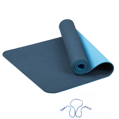 6MM TPE Yoga Mat Anti Slip Sports Fitness Exercise Pilates Gym Colchonete For Beginners