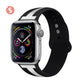ShengOne Stripe Soft Silicone Sport Band for Apple Watch Series 5 4 40MM 44MM Striated Rubber Strap Replacement 3 2 1 38MM 42MM