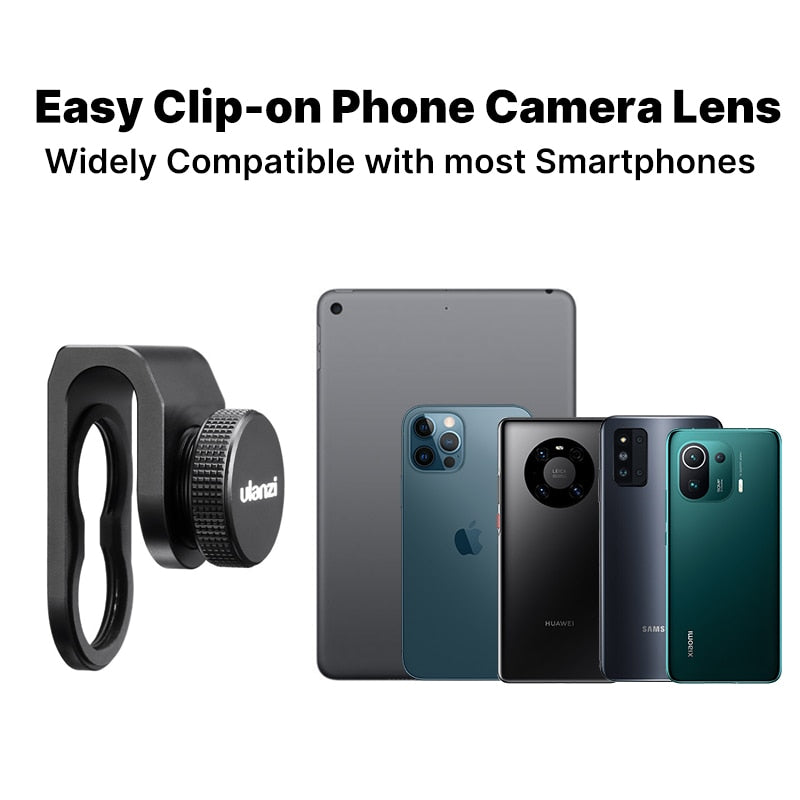 ULANZI 10X Macro Phone Camera Lens Universal Lens for iPhone 12 Pro Max/11/XS Max/XR/XS Max All Android smartphone Phone Lens.