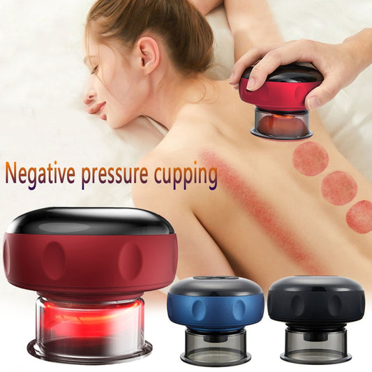 Electric Vacuum Cupping Massage Sunction Slimming Body Massager Device Guasha Anti-Cellulite Heating Negative Pressure Therapy.