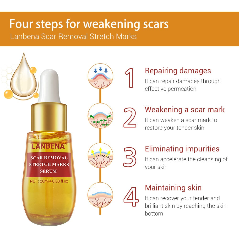 LANBENA Stretch Mark Remover Skin Care Scar Cream From Stretch Marks Maternity Treatment Repair Skin Care Body Cream Bio Oil