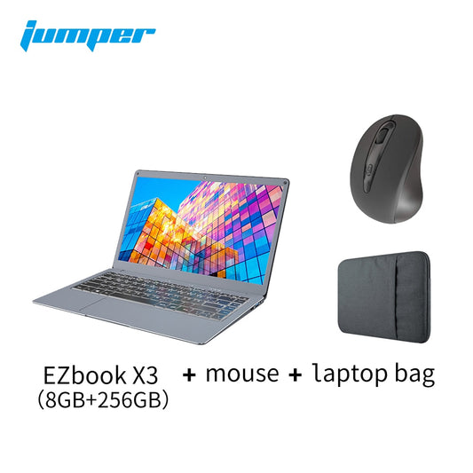 Jumper EZbook X3 Intel Celeron Quad Core 8GB 128/256GB Notebook  Win 10 Laptop 13.3 Inch 1920*1080 IPS  2.4G/5G WiFi Computer