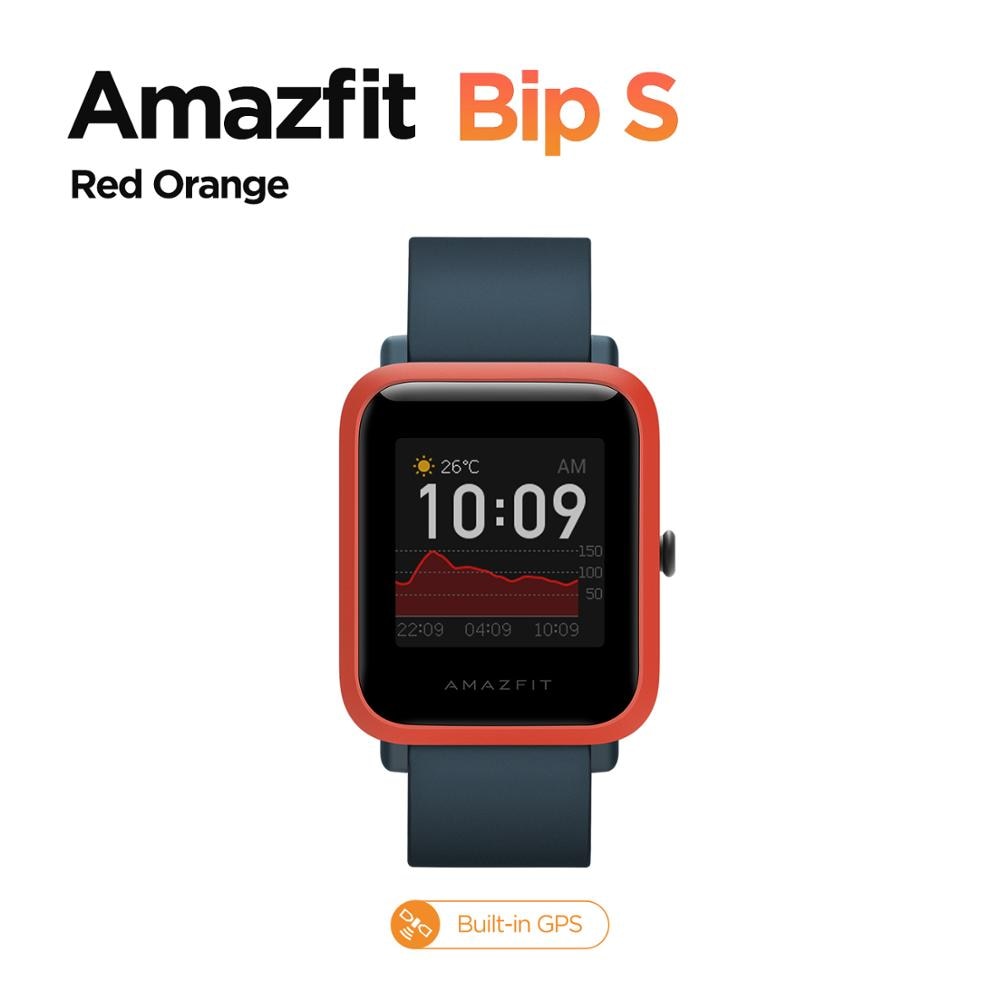 In Stock 2020 Global Amazfit Bip S Smartwatch 5ATM waterproof built in GPS GLONASS Smart Watch for Android iOS Phone.