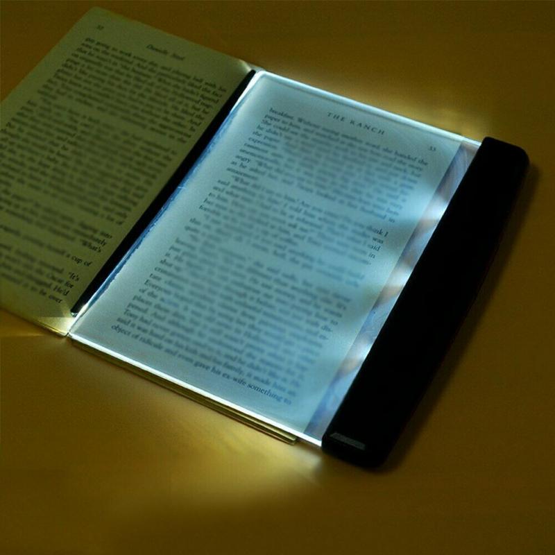 Flat Plate LED Book Light Reading Night Light Portable Travel Dormitory Desk Lamp Home Kid Bedroom Read Creative Reading Gadgets.