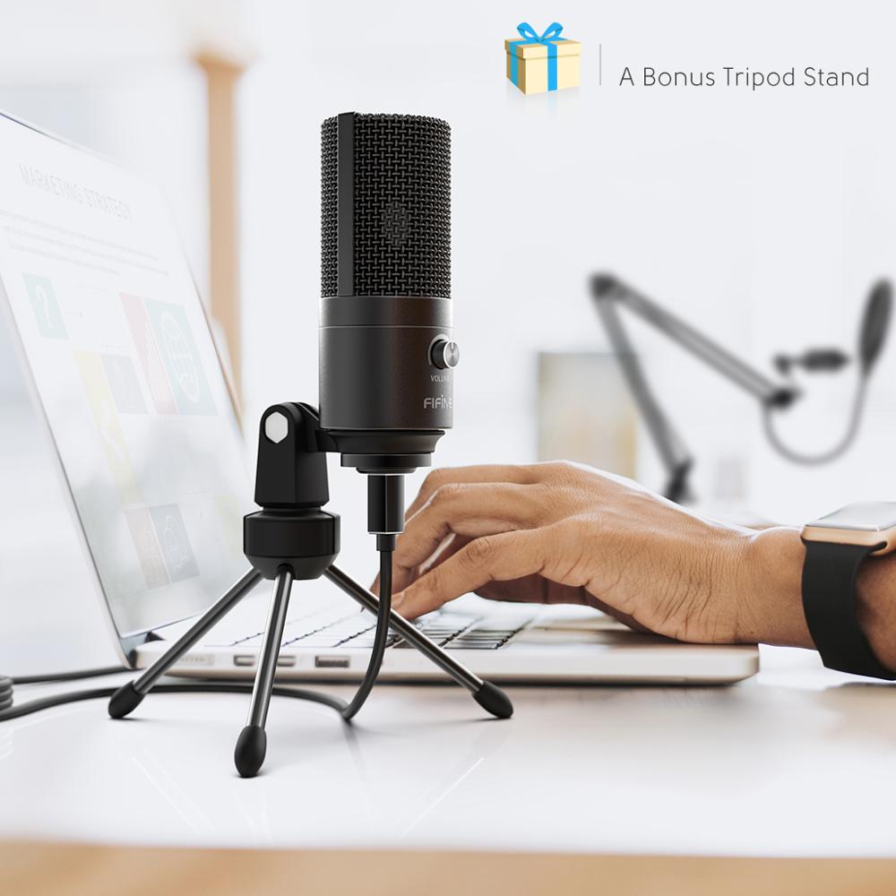 FIFINE Studio Condenser USB Computer Microphone Kit With Adjustable Scissor Arm Stand Shock Mount for YouTube Voice Overs-T669.