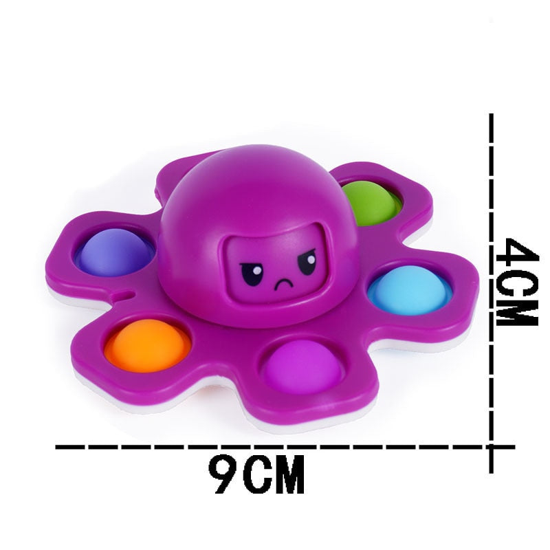 Fidget Toys Autism Squidopop Stress Relief Silicone Squidopops 2022 Flip Octopus Change Faces Spinner Push Pop Bubble.