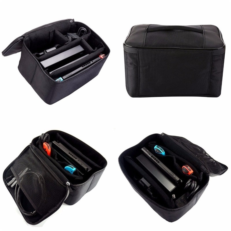 Zipper Handle Carry Bag Console Travel Carrying Case Gamecard Holders Pouch Storage Bag for NS Portable EVA for Nintend Switch.