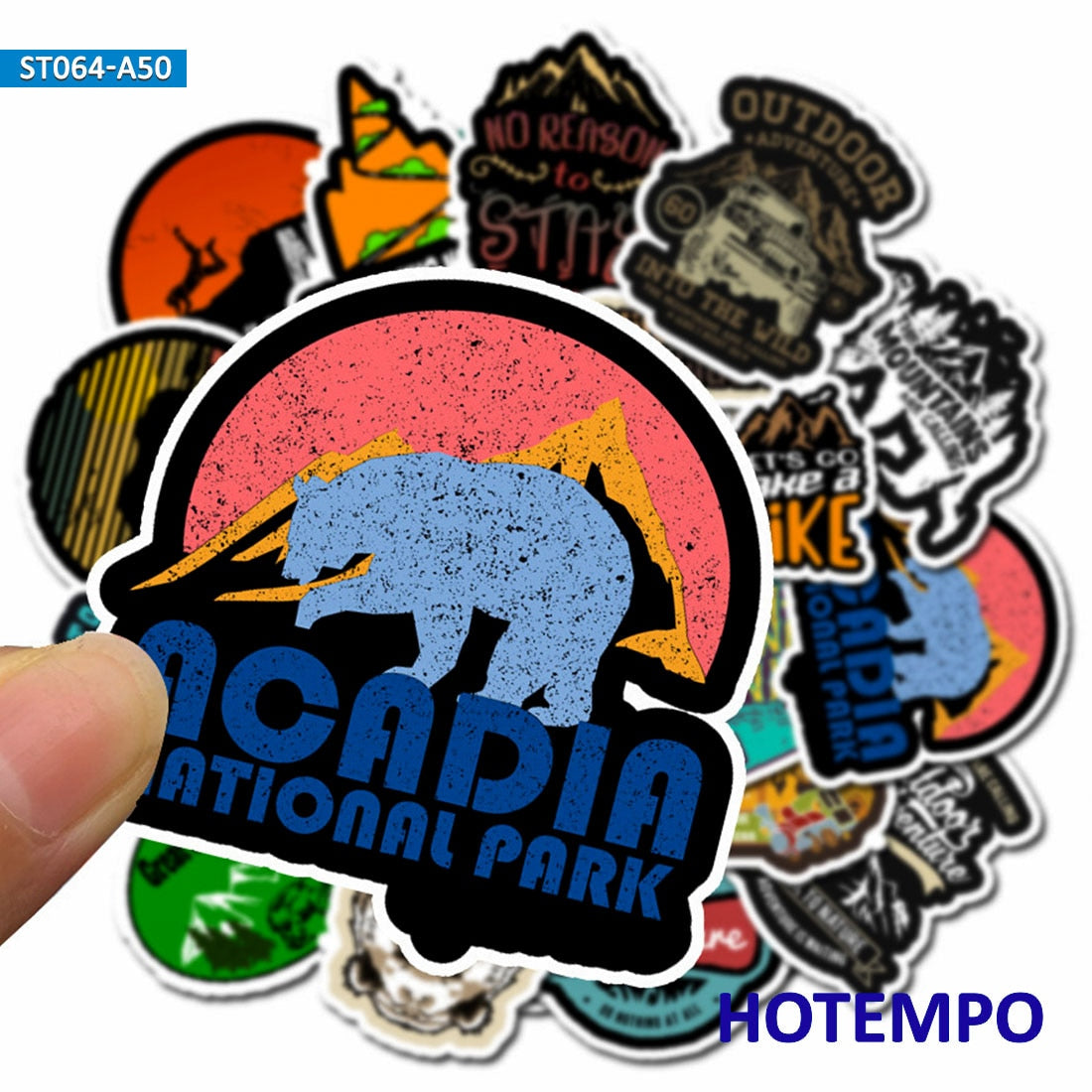 50pcs Outdoor Wild Camping Adventure Climbing Travel Landscape Waterproof Stickers for Phone Laptop Bike Motorcycle Car Sticker.