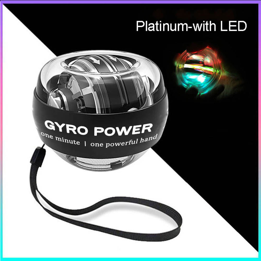 LED Gyroscopic Powerball Autostart Range Gyro Power Wrist Ball Arm Hand Muscle Force Trainer Fitness Equipment