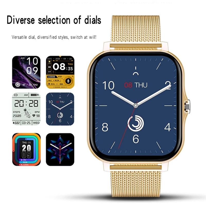 2021 New Women Smart watch Men 1.69&quot; Color Screen Full touch Fitness Tracker Men Call Smart Clock Ladies For Android IOS+BOX.