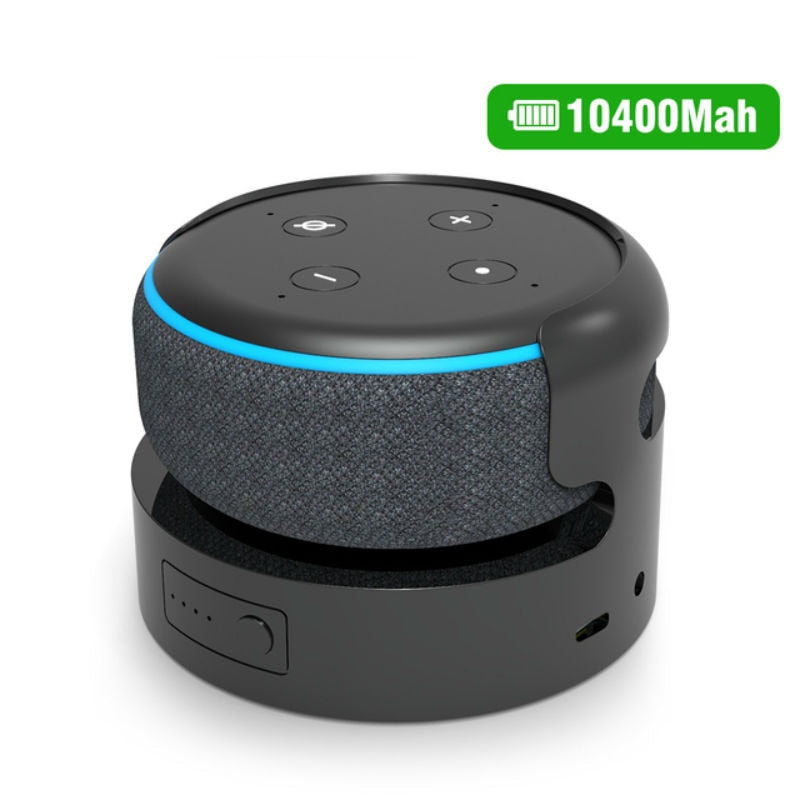 Battery base for Echo Dot 3rd Gen Battery Base portable charger power bank For echo dot 3 Alexa Speaker 8 Hours play time.