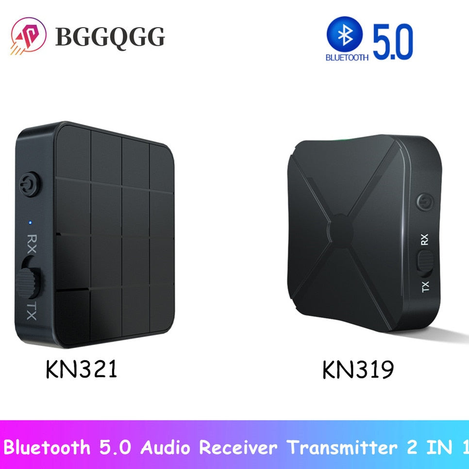 BGGQGG Bluetooth 5.0 4.2 Receiver and Transmitter Audio Music Stereo Wireless Adapter RCA 3.5MM AUX Jack For Speaker TV Car PC.