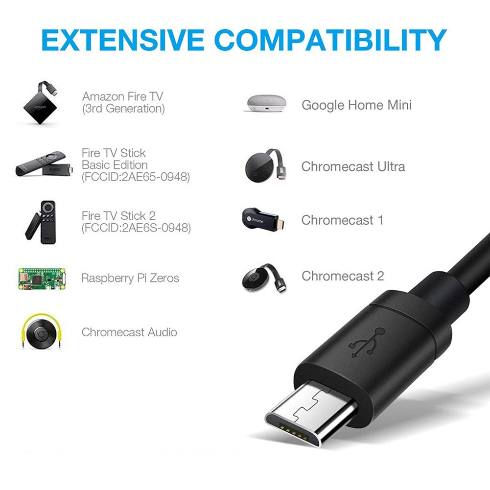 Ethernet Adapter for Amazon Fire TV Stick Google Home Mini Small Chromecast Ultra 2 1 HighQuality Household Computer Accessories.