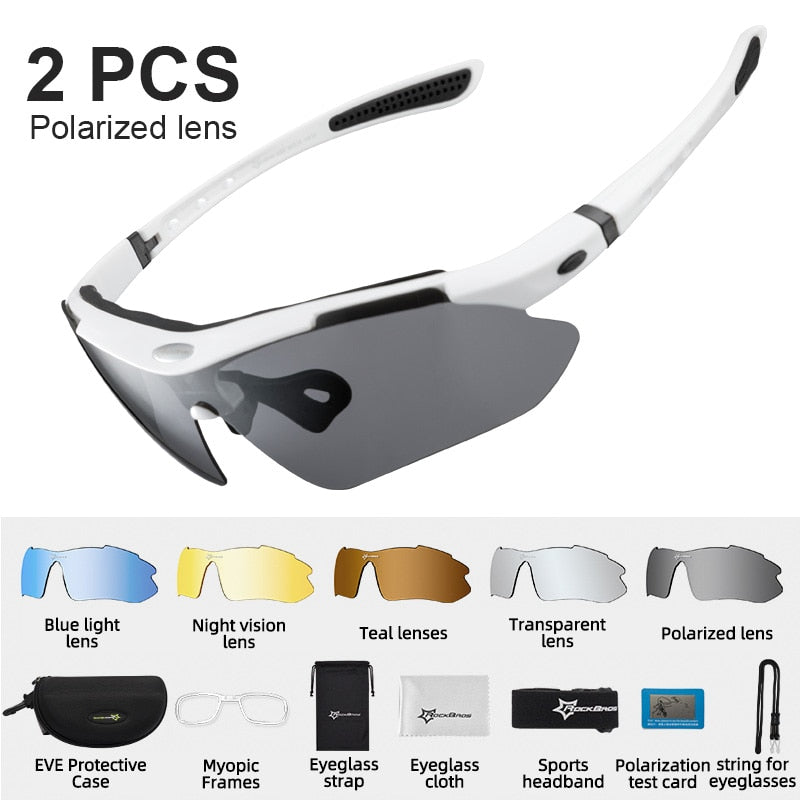 ROCKBROS Polarized Cycling Glasses  Clear Bike Glasses Eyewear UV400 Outdoor Sport Sunglasses Men Women Cycling Sunglasses.