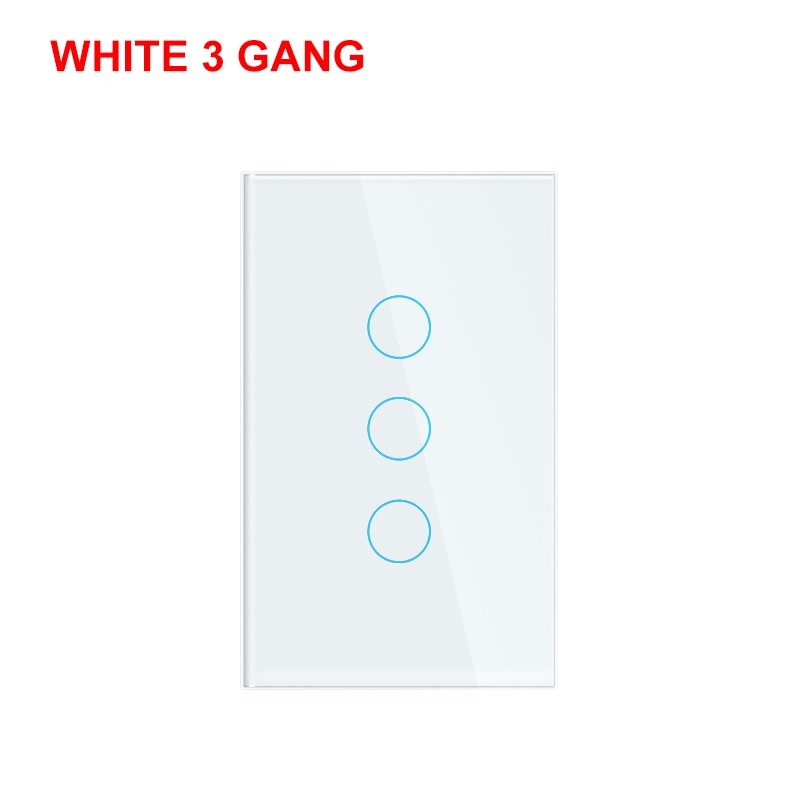 Smart Wifi Touch Switch No Neutral Wire Required Smart Home 1/2/3 Gang Light Switch 220V Support Alexa Tuya App 433RF Remote.