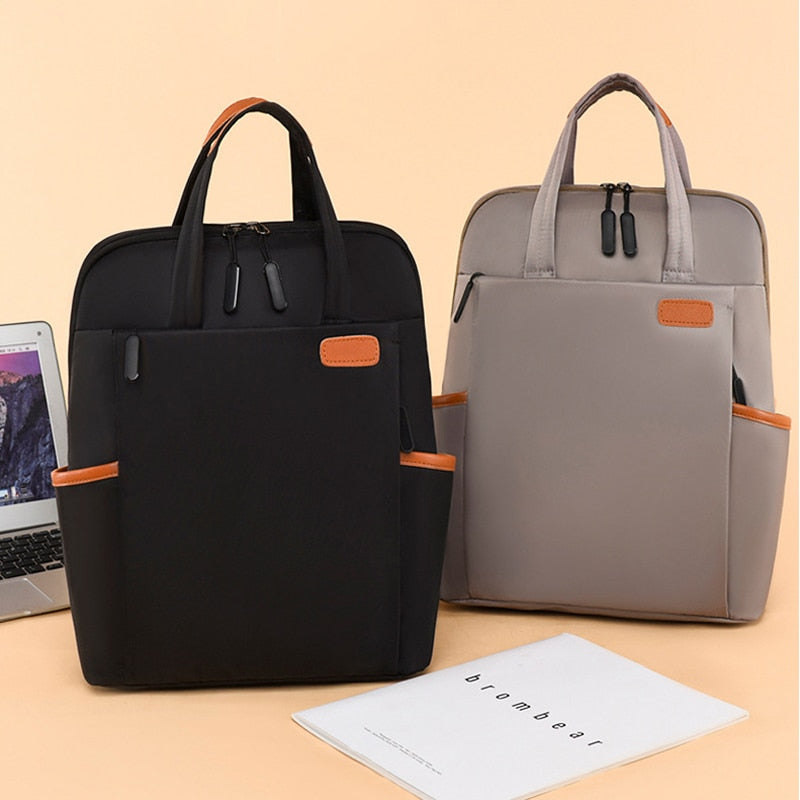 Waterproof Women Business Backpack Fashion Oxford Student School Backpacks 13.4 Inch Laptop Bag Casual Travel Rucksack Mochila.