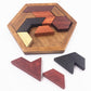 Colourful Hexagonal Wooden Geometric Shape Jigsaw Puzzles Board Montessori toys Educational Intelligence Toys