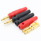 4pcs New 4mm Plugs pure copper Gold Plated Musical Speaker Cable Wire Pin Banana Plug Connectors.