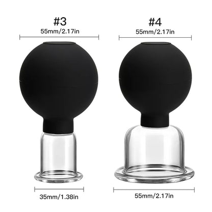 Smart Vacuum Suction Cup Cupping Therapy Massage Jars Anti-Cellulite Massager Body Cups Rechargeable Fat Burning Slimming Device.