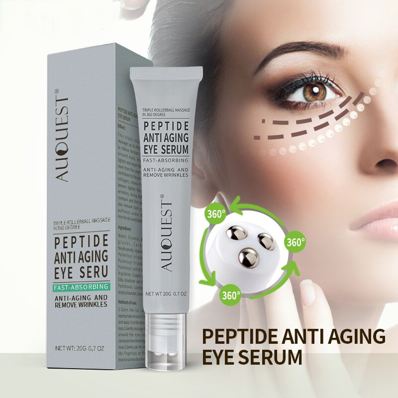 AuQuest EGF Peptide Ageless Eye Serum Cream Anti Aging Serum Anti-Wrinkle Eye Care Whitening Firming Skin Repair Skin Care