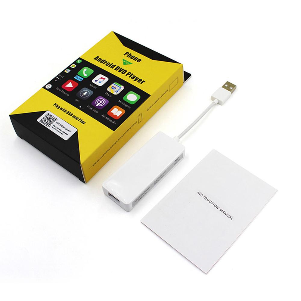 White CarPlay USB Wire Dongle/Android 4.3 Version Auto for Android Car Android Multimedia Player Plug and Play.