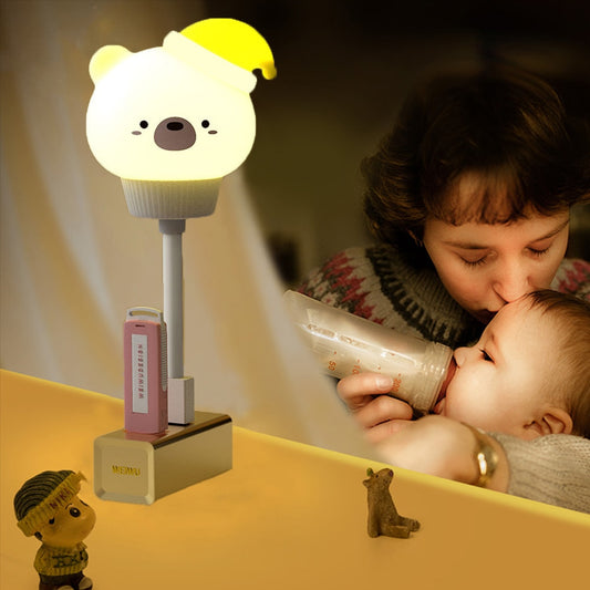 LED Chlidren USB Night Light Cute Cartoon Night Lamp Bear Remote Control for Baby Kid Bedroom Decor Bedside Lamp Christmas Gift.