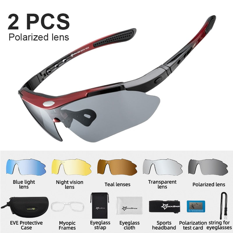 ROCKBROS Polarized Cycling Glasses  Clear Bike Glasses Eyewear UV400 Outdoor Sport Sunglasses Men Women Cycling Sunglasses.