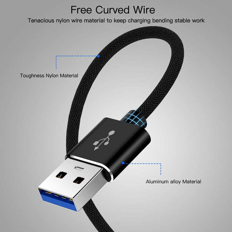 USB3.0 Extension Cable USB 3.0 Male to Female Extension Data Sync Cord Cable Extend Connector Cable for Laptop PC Gamer Mouse 3m