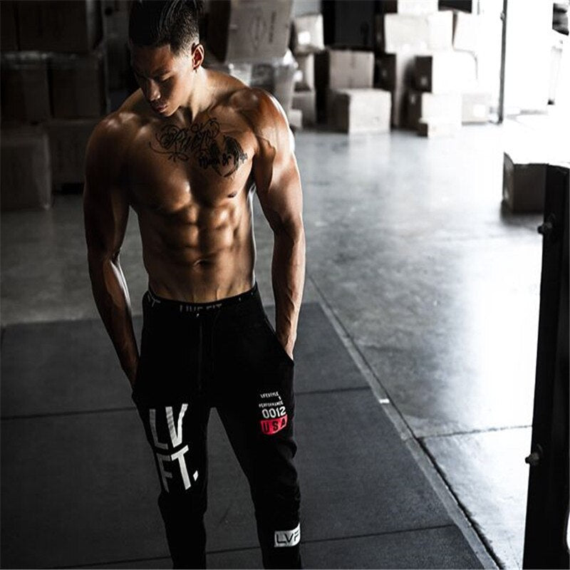 Running Jogging Pants Men Cotton Soft Joggers Sweatpants Long Trouser Gym Fitness Sport Training Pants