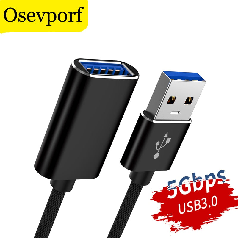 USB3.0 Extension Cable USB 3.0 Male to Female Extension Data Sync Cord Cable Extend Connector Cable for Laptop PC Gamer Mouse 3m