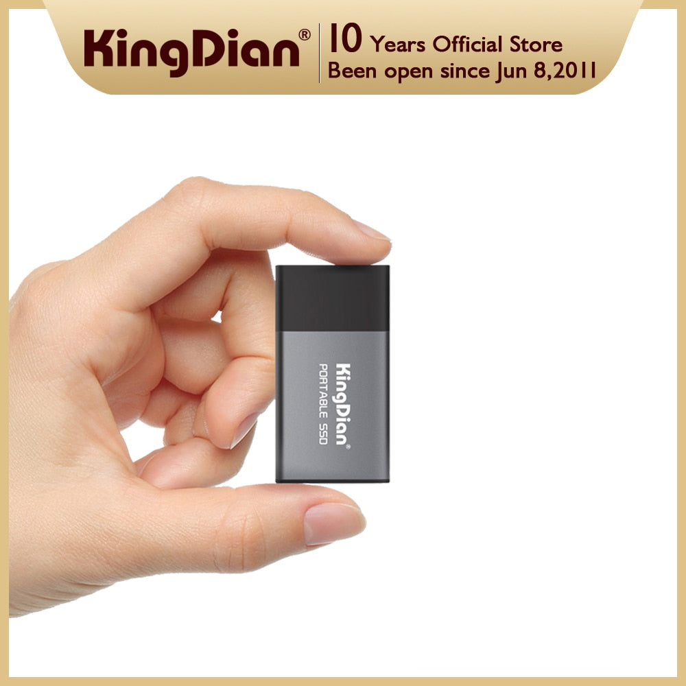 KingDian External Portable SSD 120GB 250GB 500G 1TB 2TB Solid Hard Drive USB 3.0 Type C For Laptop Businessman Choice Best Gift.