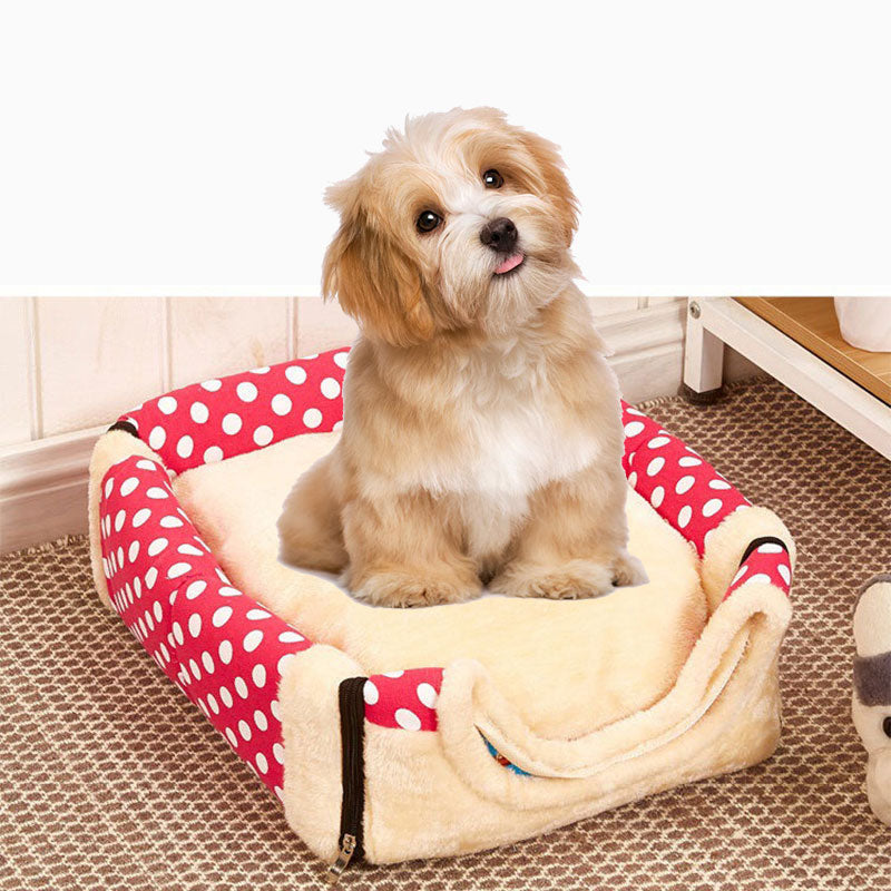 Removable Washable Pet Dog House Cat House Mat Cat Litter Cute Cat House Small Medium Sized Pet Dog Gave Dog Bed Lazy Animal Bed