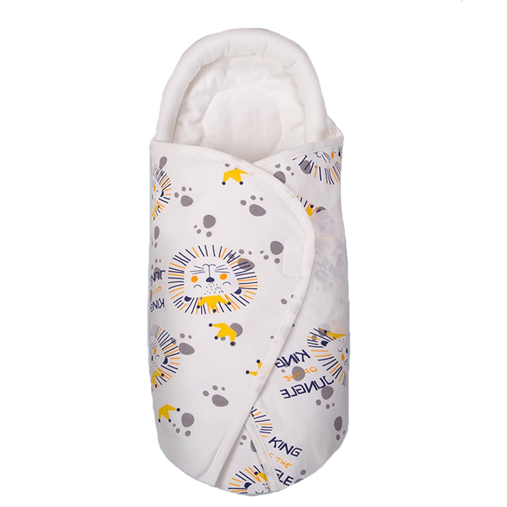 Newborn Baby Sleeping Bag Ultra-Soft Thick Warm Blanket Pure Cotton Cocoon Infant Boys Girls Clothes Nursery Wrap Swaddle 0-6M