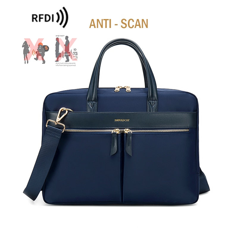 Fashion Women&#39;s Notebook Briefcase For 13.3 15 16 Inch Laptop Crossbody Bag Shoulder Bags Business Travel Office Ladies Handbags.