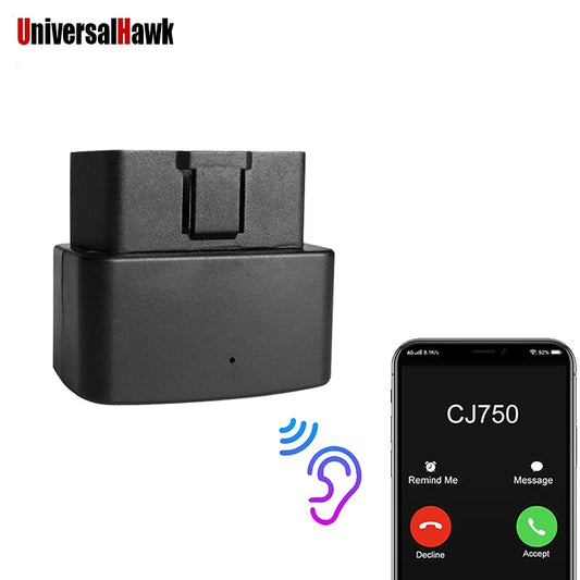 Mini OBD Voice Monitor GPS Tracker Car GSM  Vehicle Tracking Device gps locator Software APP IOS Andriod No OBD2 scan detection.