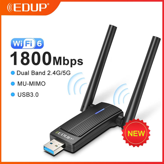 EDUP 1300Mbps Mini USB WiFi Adapter Dual Band Wifi Network Card  5G/2.4GHz Wireless AC USB Adapter for PC Desktop Laptop Win11