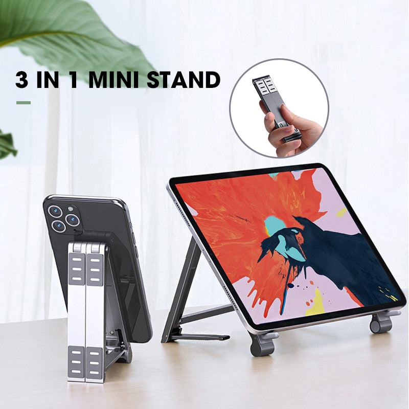 Mini Laptop Holder Adjustable Portable Phone Stand Support  3in1 Notebook Stand Holder For Macbook iPhone.