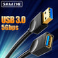 SAMZHE USB 3.0 Extension Male to Female 2.0 Extender Cable   For PC TV PS4 Computer Laptop Extender.