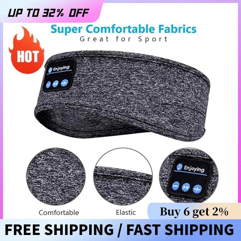 Music Headband Wireless  Headphone Headband Sports Yoga Fitness Running Stereo Earphone Sleep Headset Headscarf