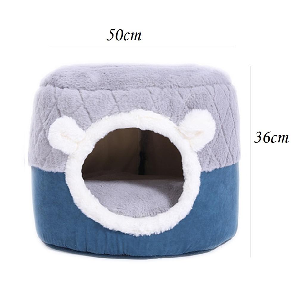 Pet Cat Basket Bed Cat House Warm Cave Kennel for Dog Puppy Home Sleeping Kennel Teddy Comfortable House Cat Bed