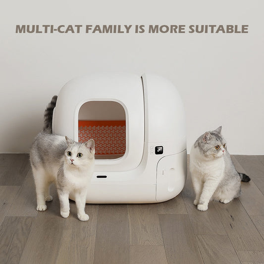 76L Intelligent Pet Cat Litter Box Automatic Self Cleaning Toilet for Cat 2.4G Wi-Fi Remote App Control Cat Sandbox Tray Toilets
