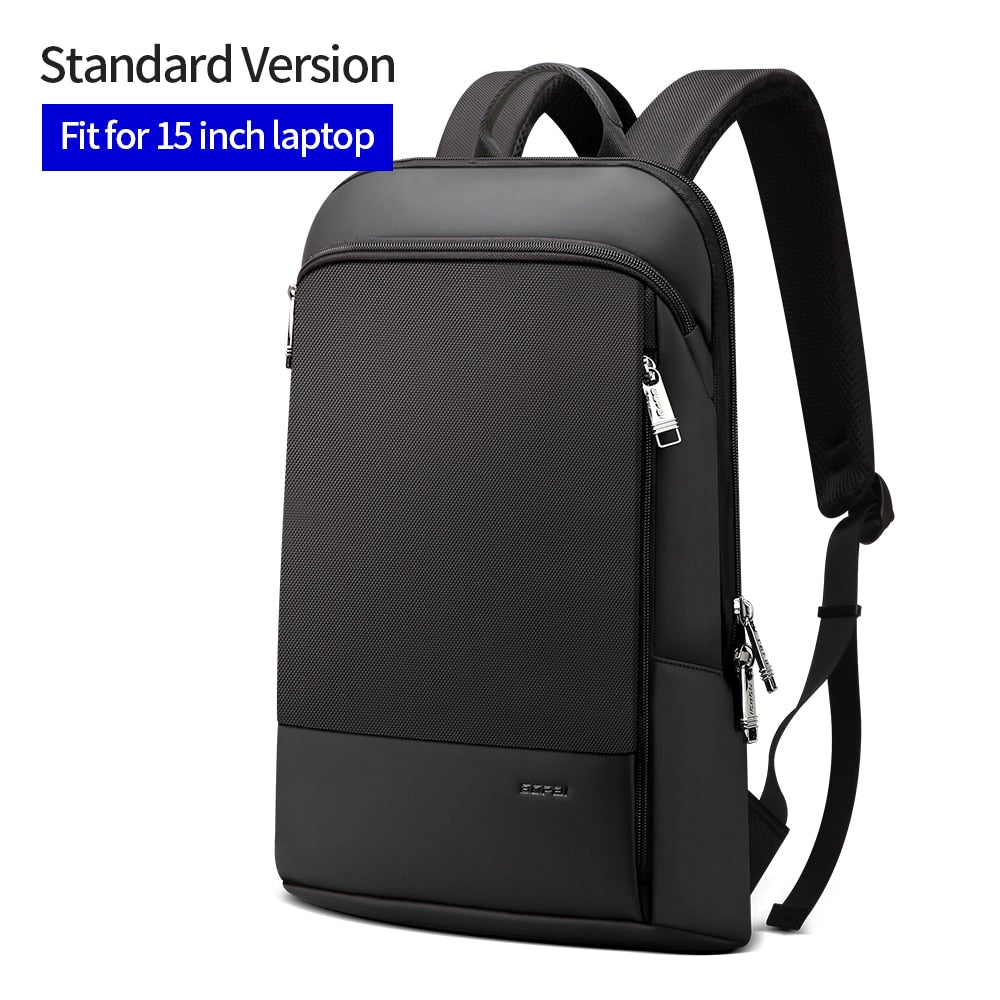 BOPAI Slim Laptop Backpack Men 15.6 Inch Pack Office Work Women Bagpack Business Anti Theft Unisex Black Thin Light Backpacking.